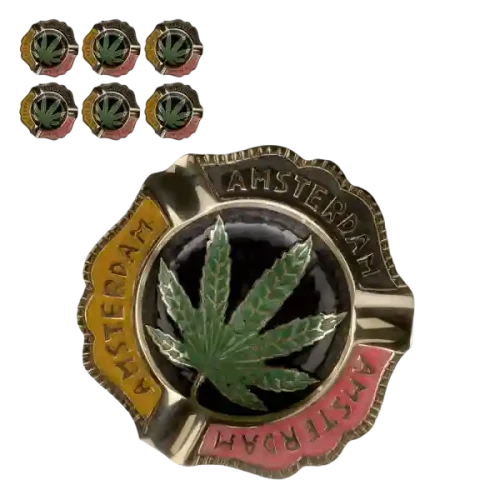 Leaf Metal Ashtray Mixed colors with leaf Logo