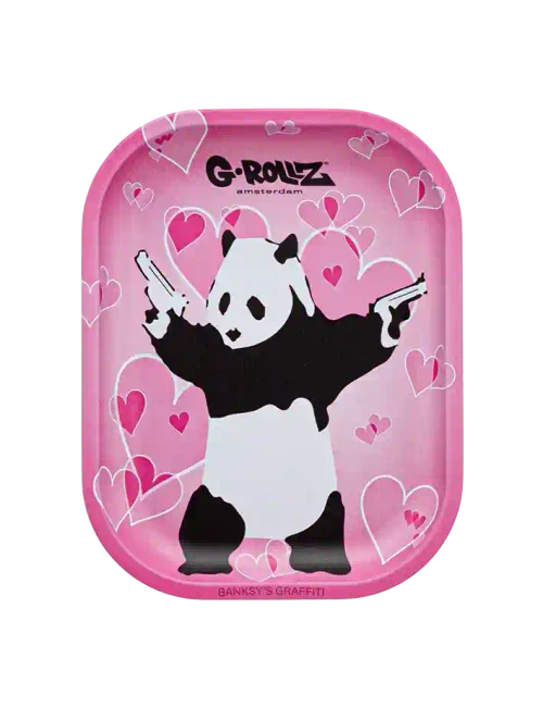 G-Rollz | Banksy’s Graffiti ‘Panda Gunnin’ Small Tray 14×18 cm