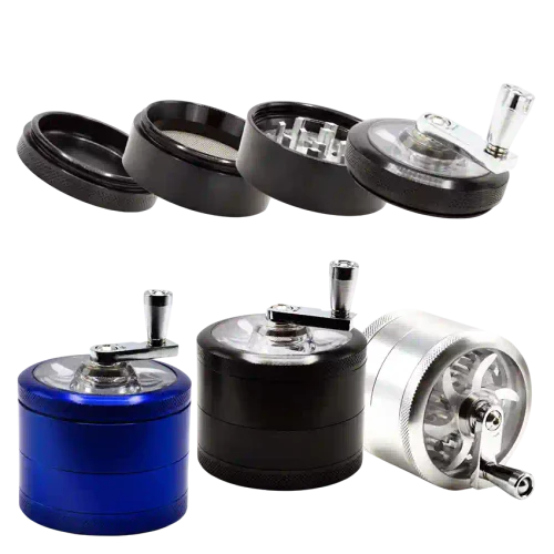 Grinder Amsterdam | Crank and Windows Grinders - 4part - Ø:63mm- Mixed Colors