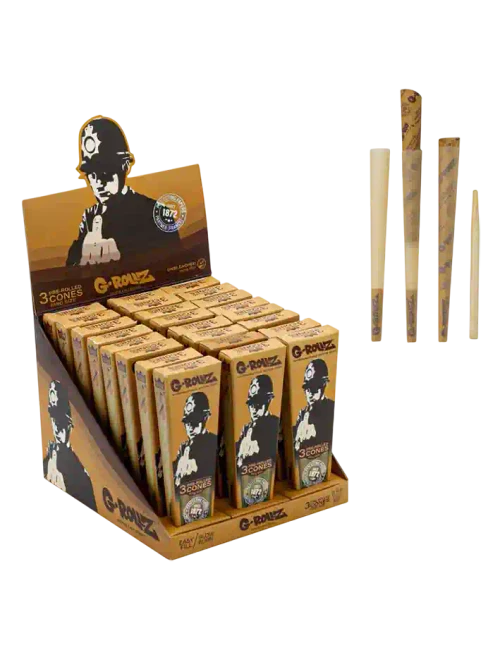 G-Rollz | Banksy’s Graffiti «Rude Copper»Unbleached — 3 KS Cones
