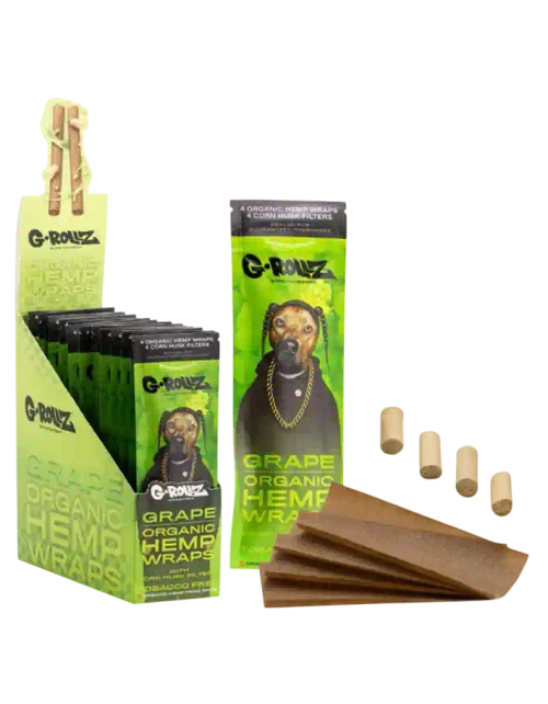 4x Grape Flavoured Hemp Wraps + Corn Husk Tips – ‘Rap