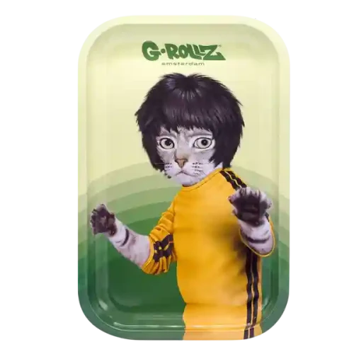 Tava de rulat metalica G-ROLLZ | 'Kung Fu' Medium Tray 17.5 x 27.5 cm