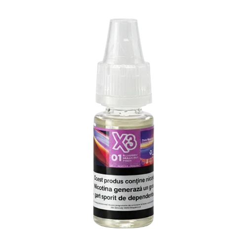 X3 E-Liquid 10 ml. Blueberry Dragon Fruit Peach #1